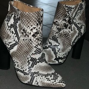 Snake Skin Boot Heels